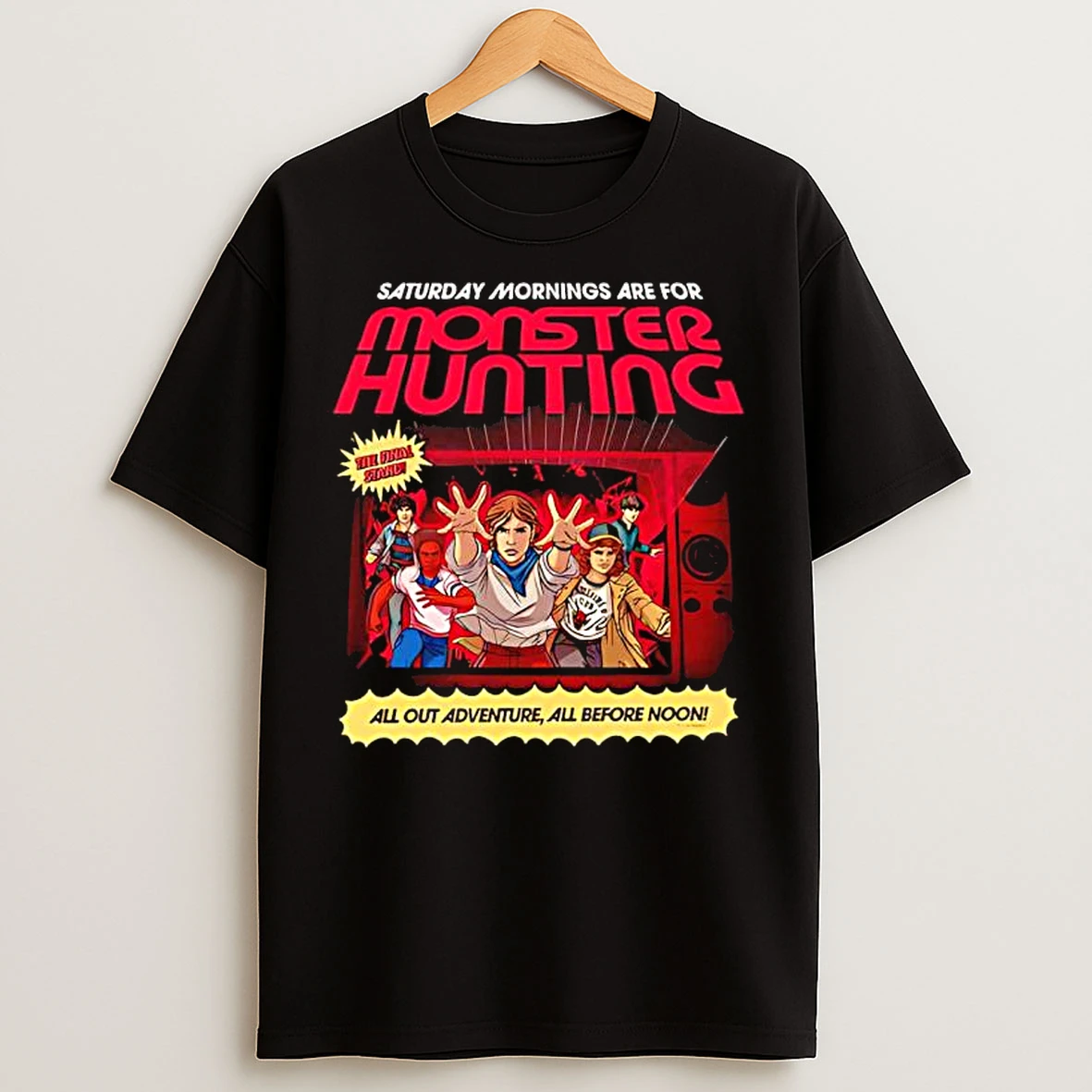 Classic Stranger Things Saturday Mornings Are For Monster Hunting T Shirts