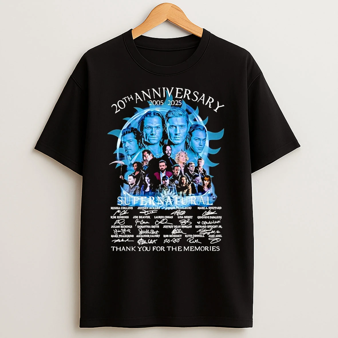 Classic Supernatural 20th Anniversary 2005 2025 Thank You For The Memories T Shirts