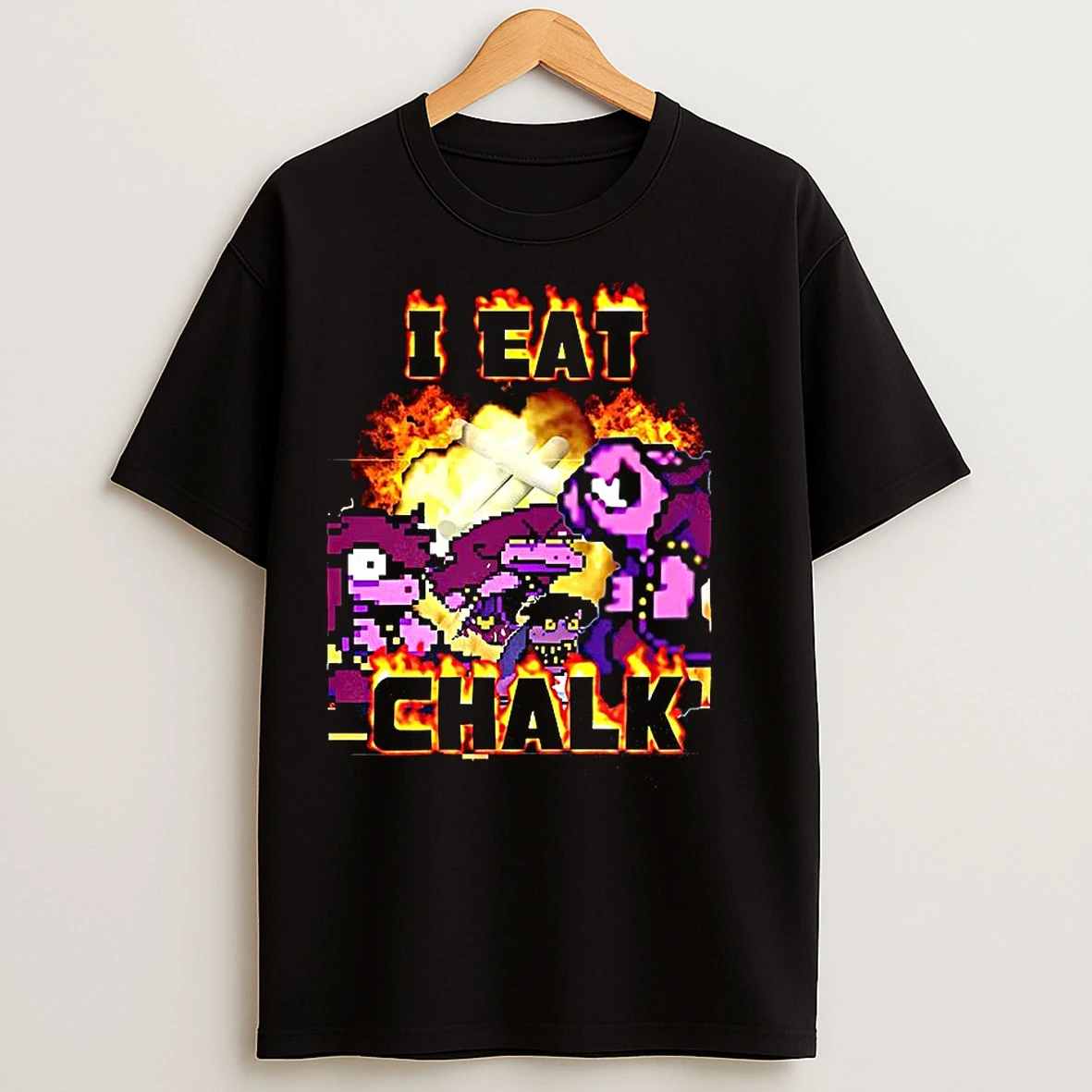 Classic Susie Deltarune Video Game Character I Eat Chalk T Shirts