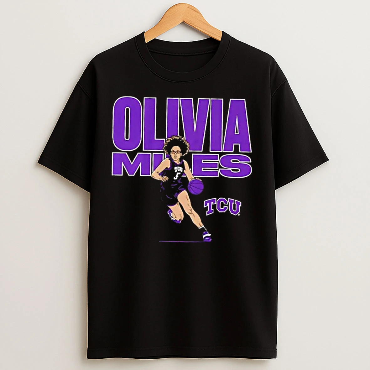 Classic Tcu Basketball Olivia Miles Name Pose T Shirts