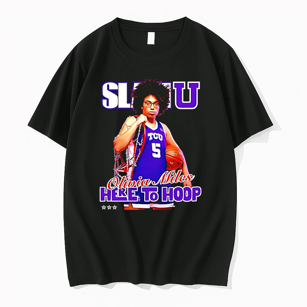 Classic Tcu Horned Frogs Olivia Miles Here To Hoop Slam T Shirts