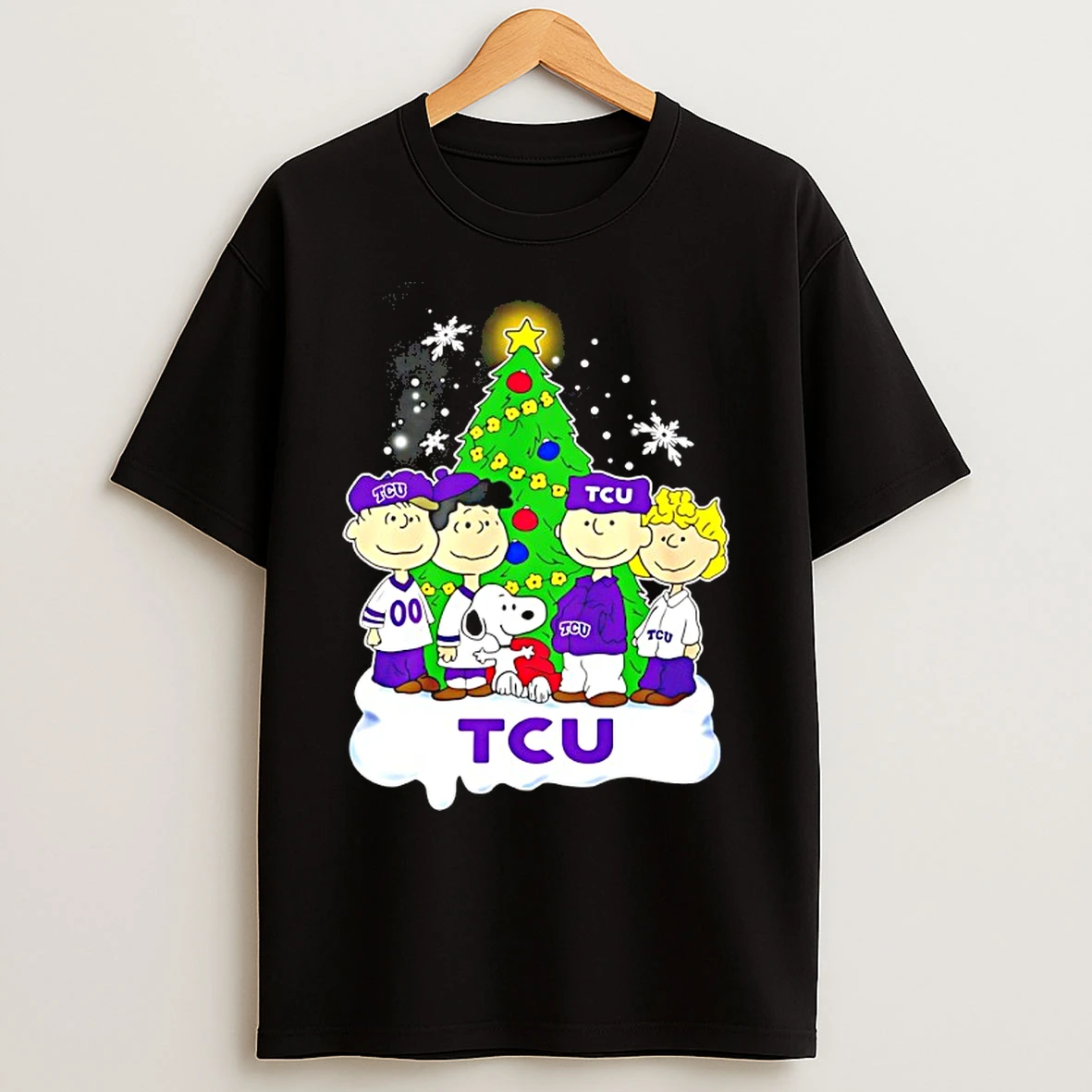Classic Tcu Horned Frogs Snoopy And The Peanuts Christmas 2025 T Shirts