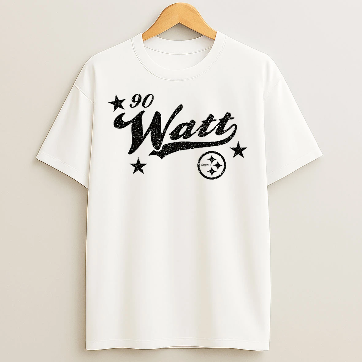Classic Tj Watt Pittsburgh Steelers Football Number 90 And Name Glitter T Shirts