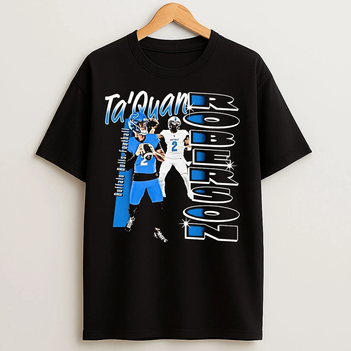 Classic Taquan Roberson Graphic Buffalo Bulls T Shirts
