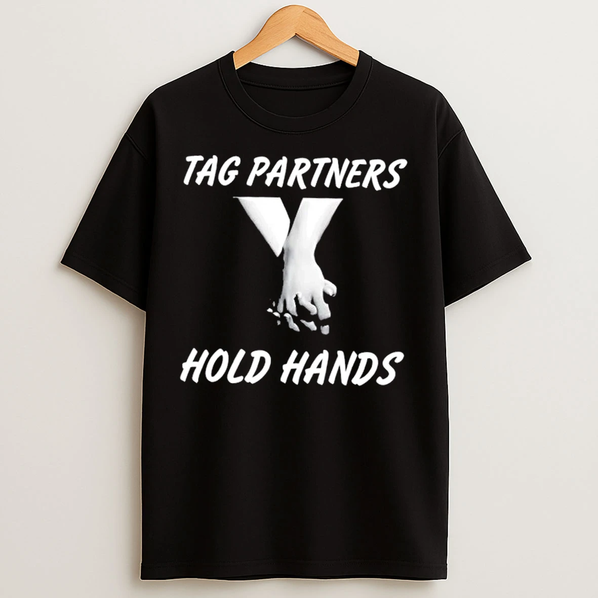 Classic Tag Partners Hold Hands T Shirts