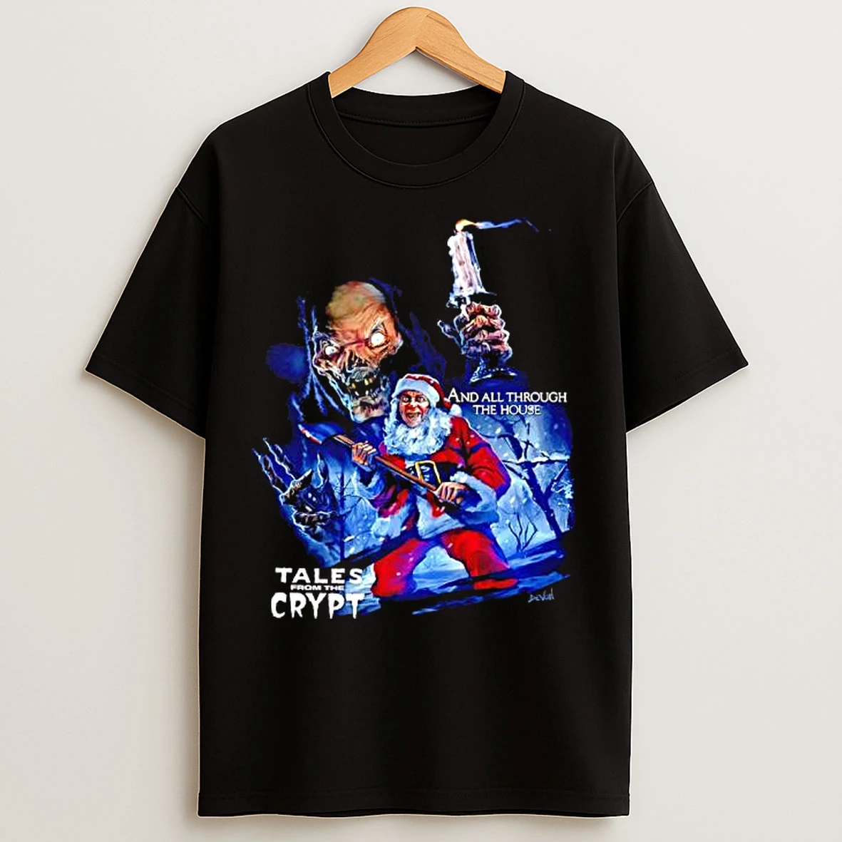 Classic Tales From The Crypt All Through The House Santa Claus T Shirts