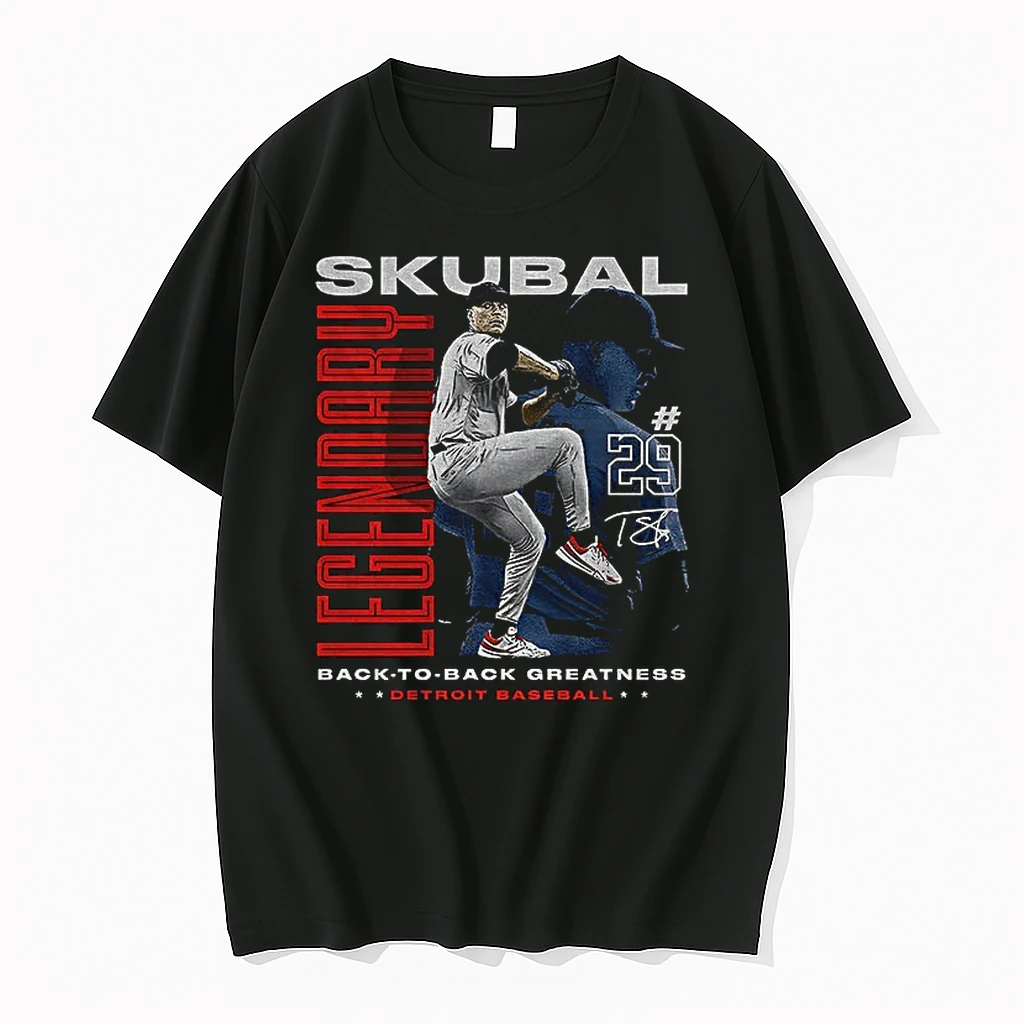 Classic Tarik Skubal Detroit Tigers Baseball Mlb Back To Back Greatness 29 Signature T Shirts