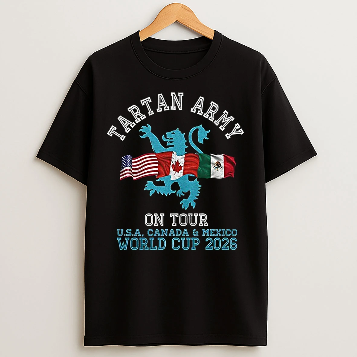 Classic Tartan Army On Tour Usa Canada Mexico Scotland World Cup 2026 Flag T Shirts