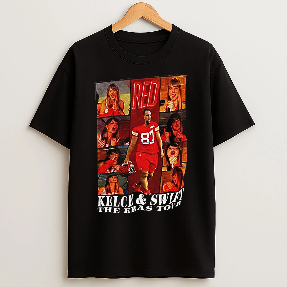 Classic Taylor Travis Kelce Kansas City Chiefs Football Red Kelce And Swift The Eras Tour T Shirts