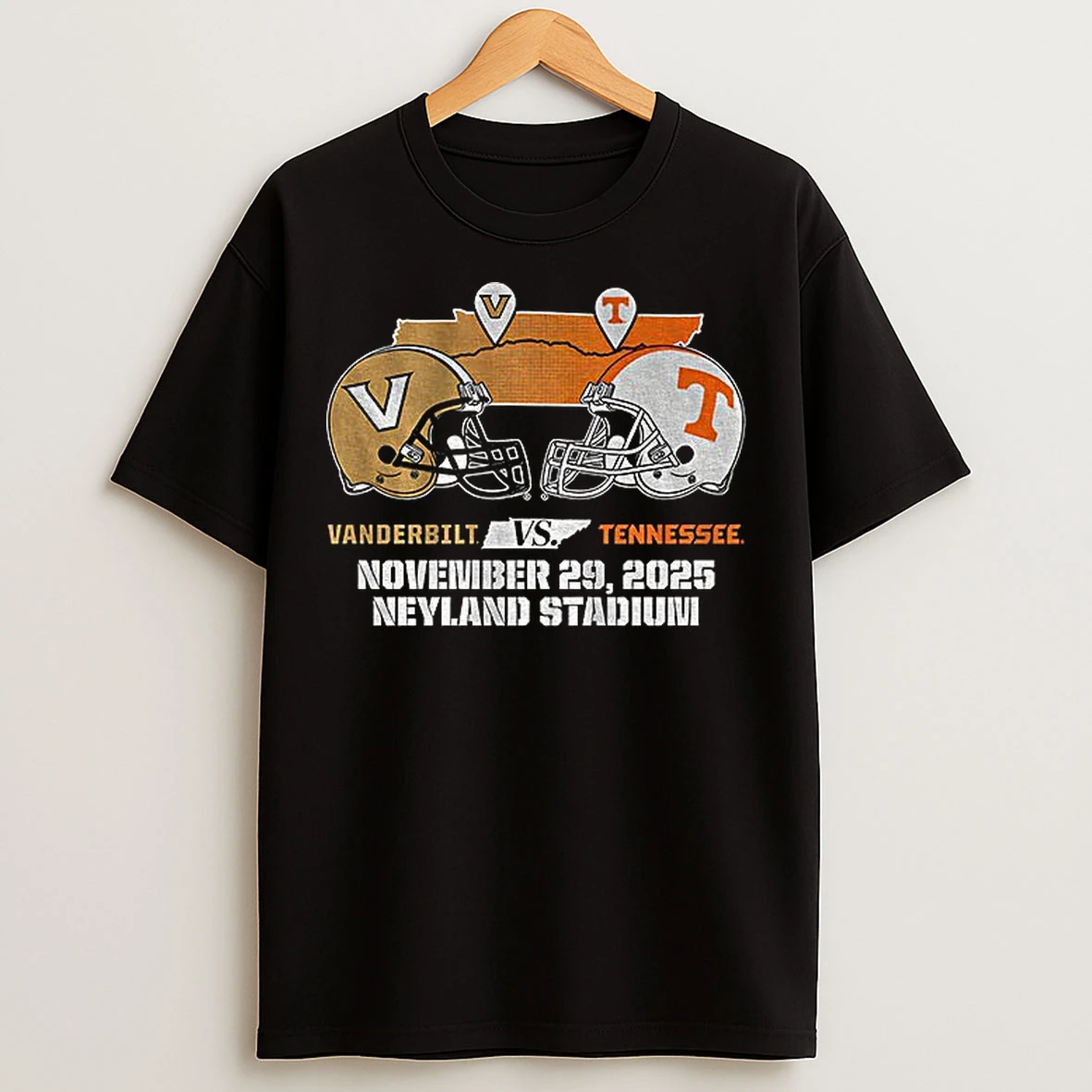 Classic Tennessee Volunteers Vs Vanderbilt Commodores Helmet November 29 2025 Neyland Stadium T Shirts
