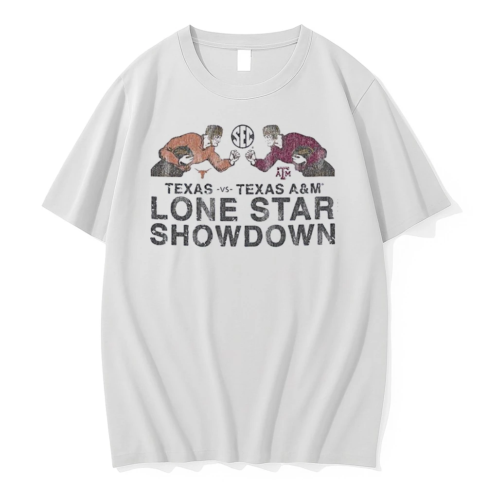 Classic Texas Am Aggies Vs Texas Lone Star Showdown Battle Player T Shirts