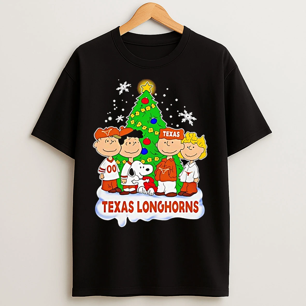 Classic Texas Longhorns Snoopy And The Peanuts Christmas 2025 T Shirts