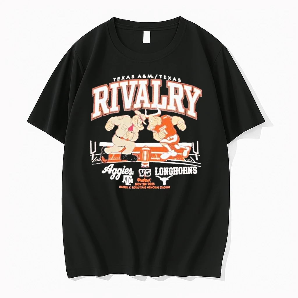 Classic Texas Longhorns Standing Mascot Vs Aggies T Shirts