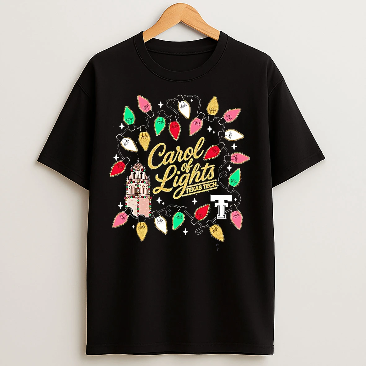 Classic Texas Tech Red Raiders 2025 Carol Of Lights Christmas T Shirts