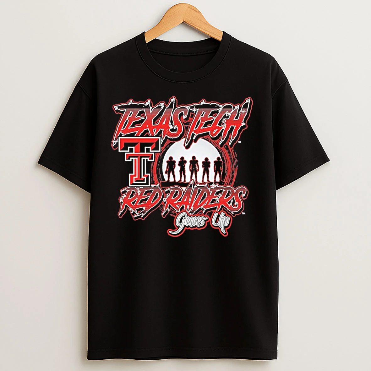 Classic Texas Tech Red Raiders Guns Up Football T Shirts