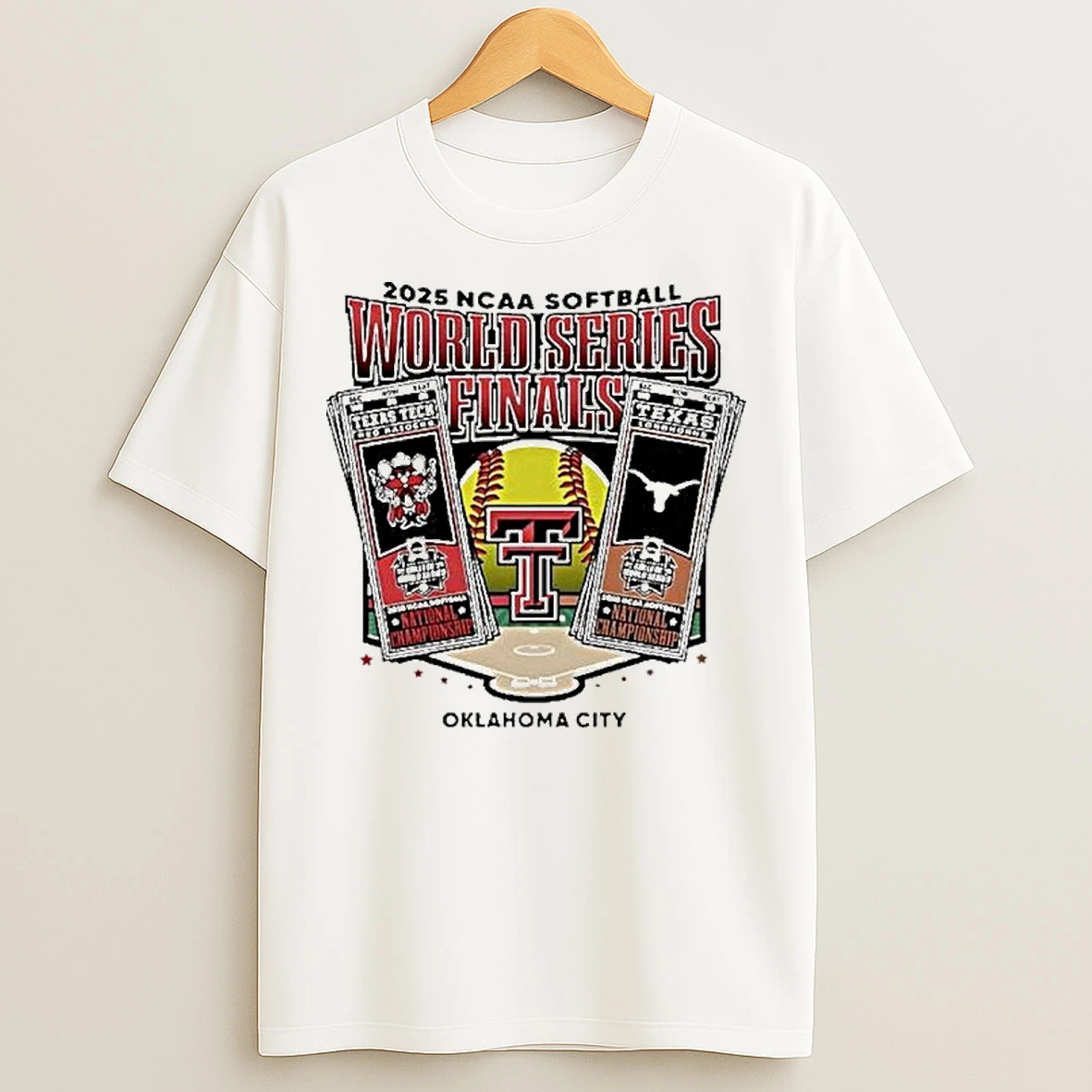 Classic Texas Tech X Texas Longhorns Ncaa Softball World Series Finals 2025 T Shirts