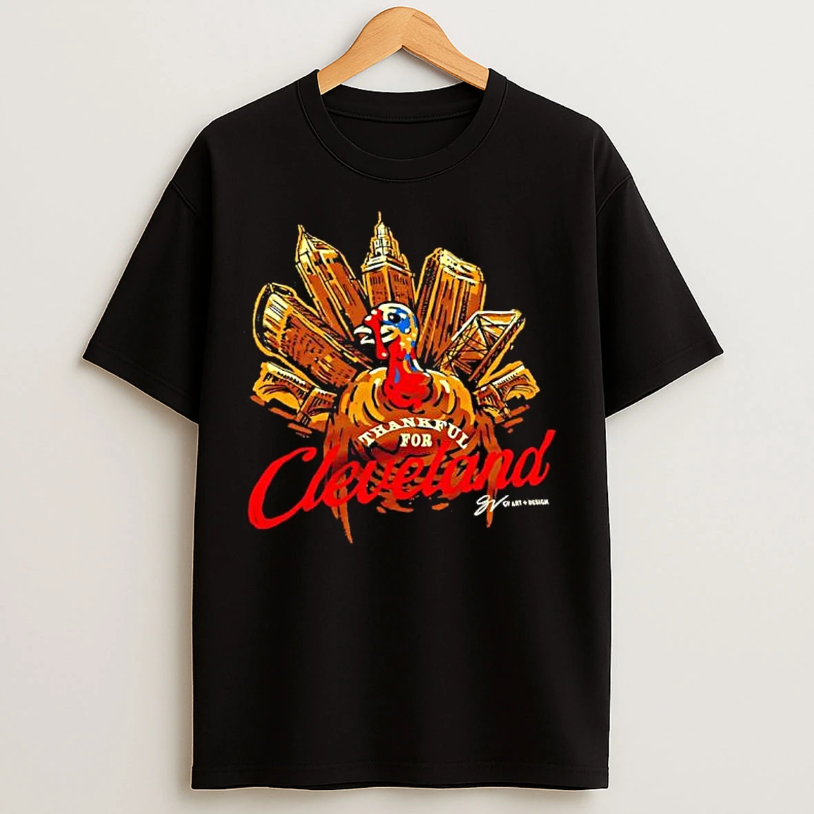 Classic Thankful For Cleveland Turkey T Shirts