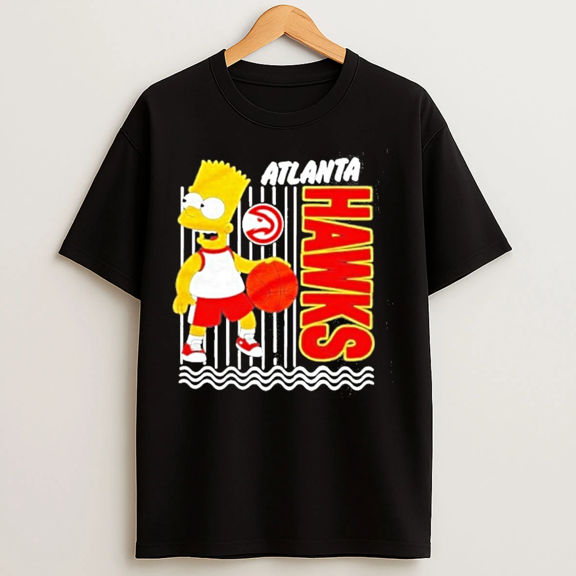 Classic The Bart Simpson X Atlanta Hawks Nba Mashup Premium T Shirts