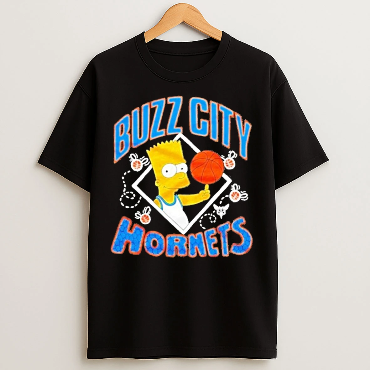 Classic The Bart Simpson X Charlotte Hornets Nba T Shirts