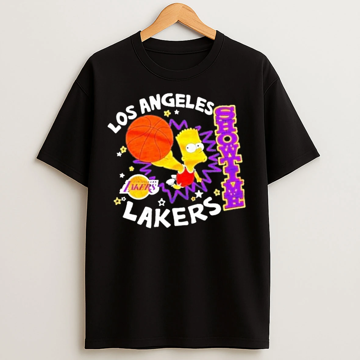 Classic The Bart Simpson X Los Angeles Lakers Nba T Shirts