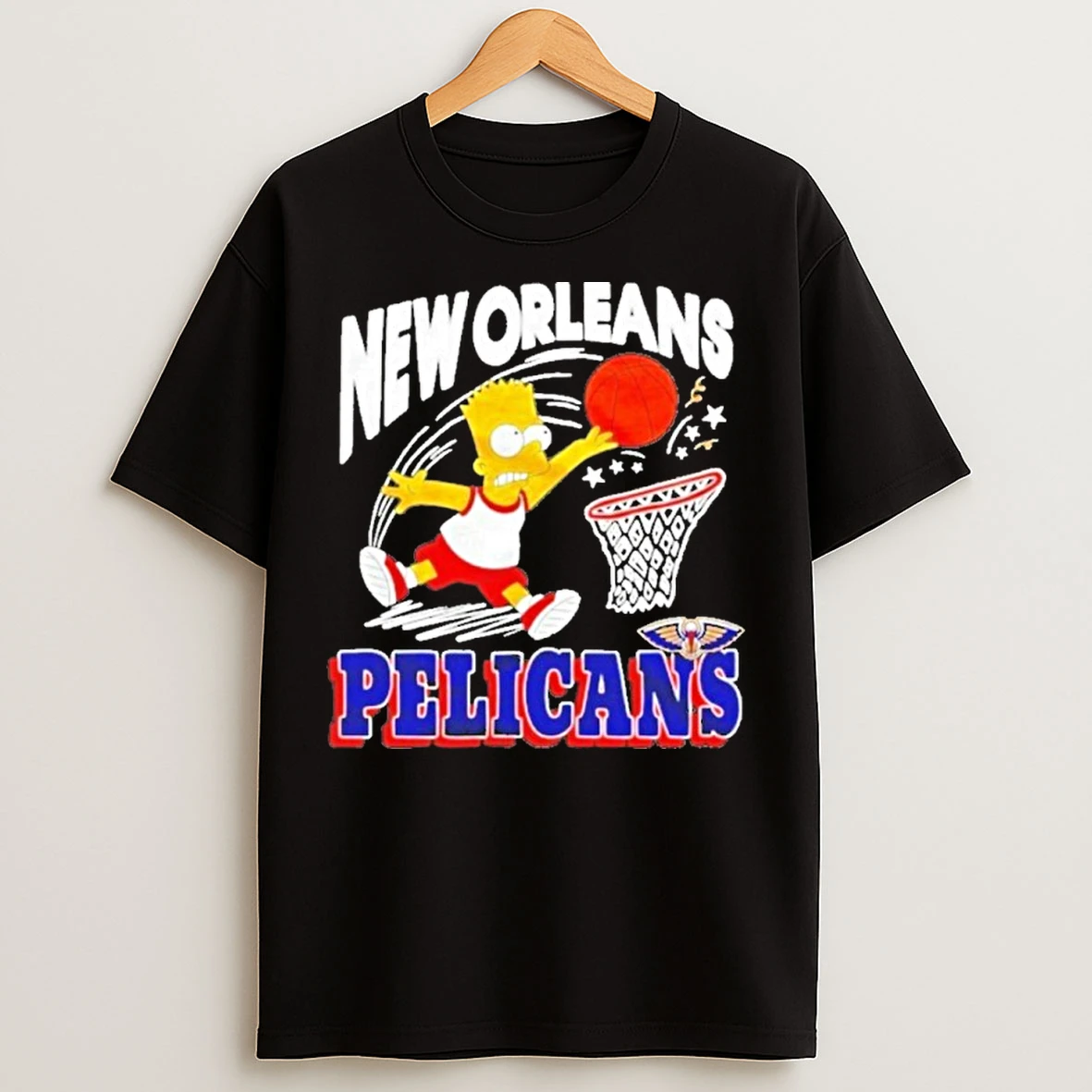 Classic The Bart Simpson X New Orleans Pelicans Nba T Shirts