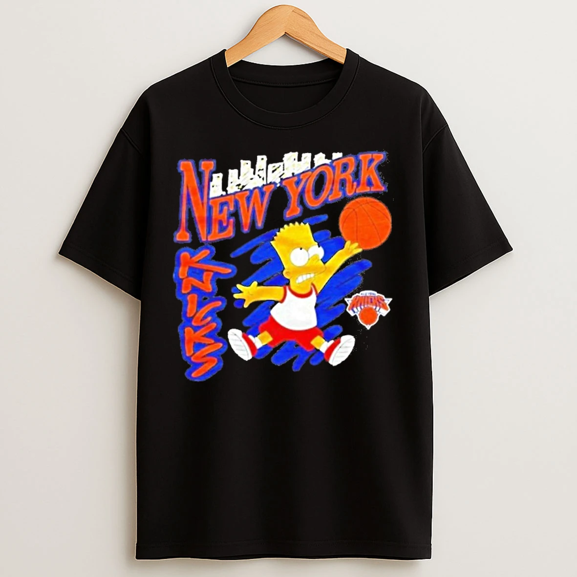 Classic The Bart Simpson X New York Knicks Nba T Shirts