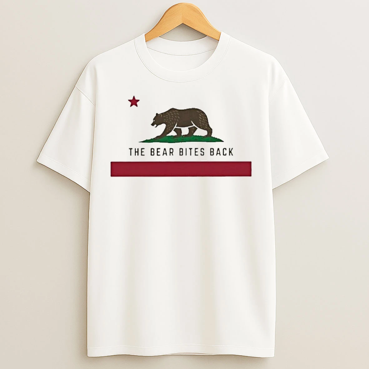 Classic The Bear Bites Back California Bear Flag Circle T Shirts