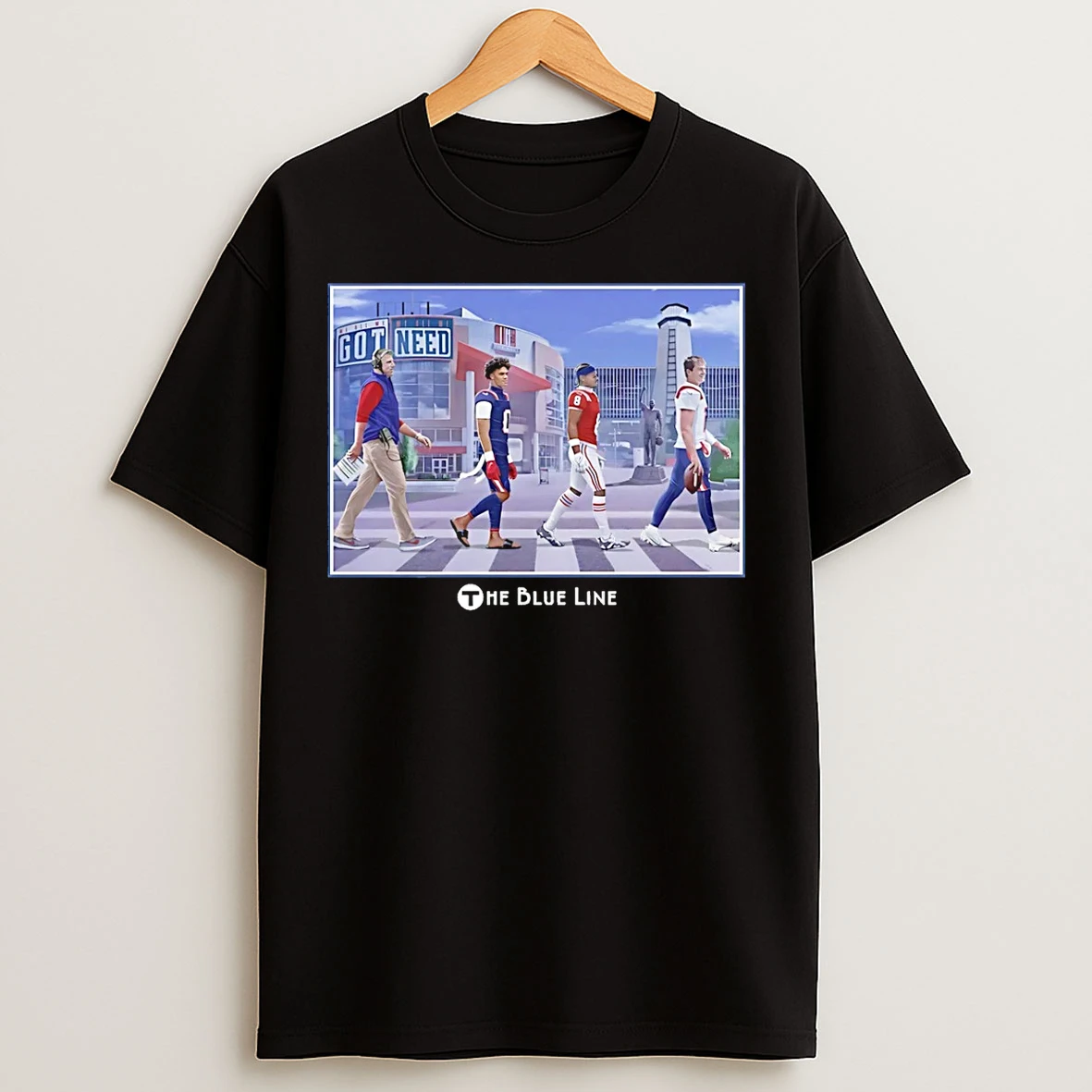 Classic The Blue Line 2026 New England Patriots Abbey Road T Shirts