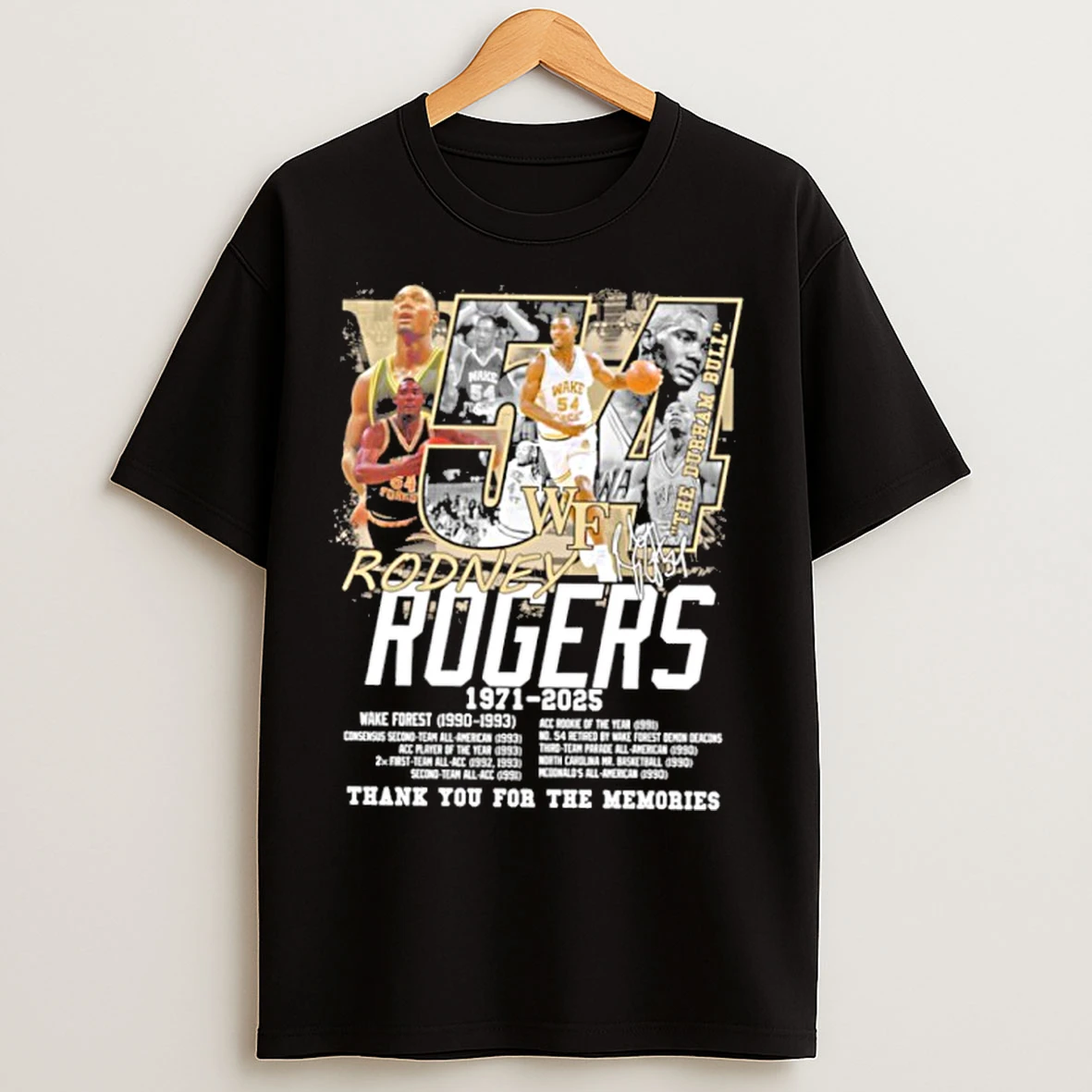 Classic The Bueham Bull Rodney Rogers 1971 2025 Signature Thank You For The Memories T Shirts