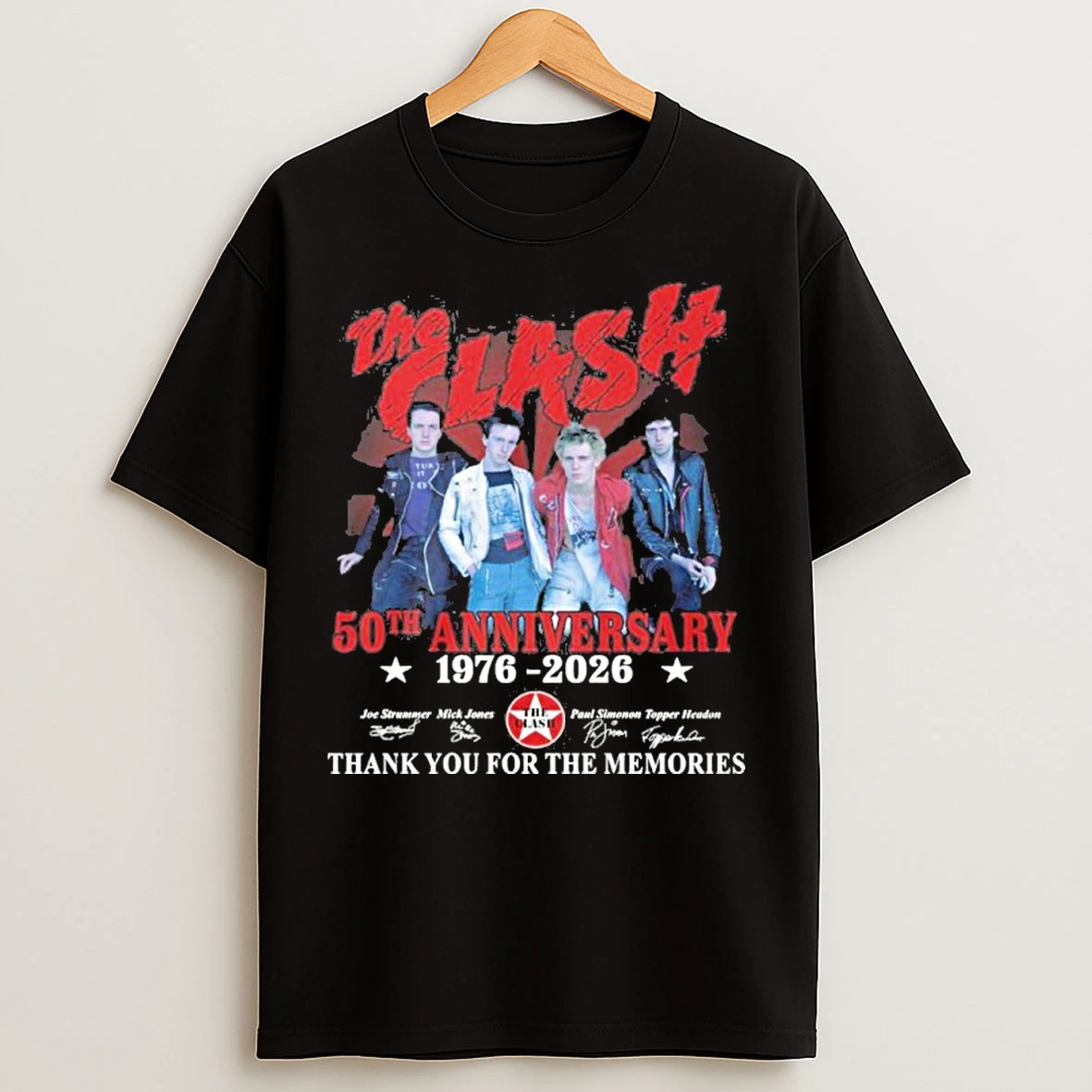Classic The Clash Band 50th Anniversary 1976 2026 Thank You For The Memories T Shirts