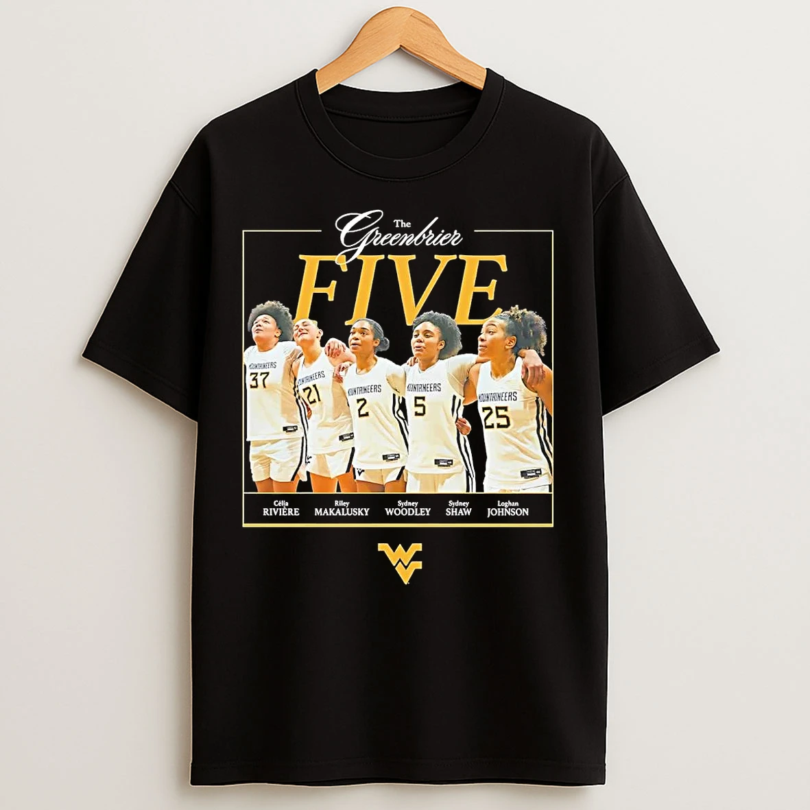 Classic The Greenbrier Five Wvu Womens Basketball Team T Shirts