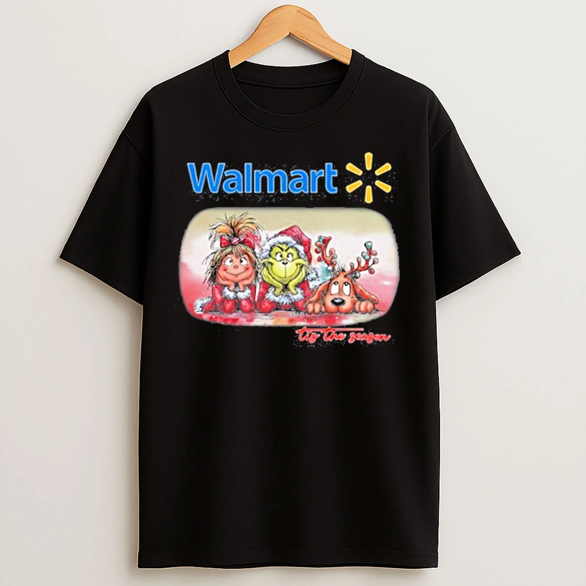 Classic The Grinch With Friends Tis The Season Walmart Logo T Shirts