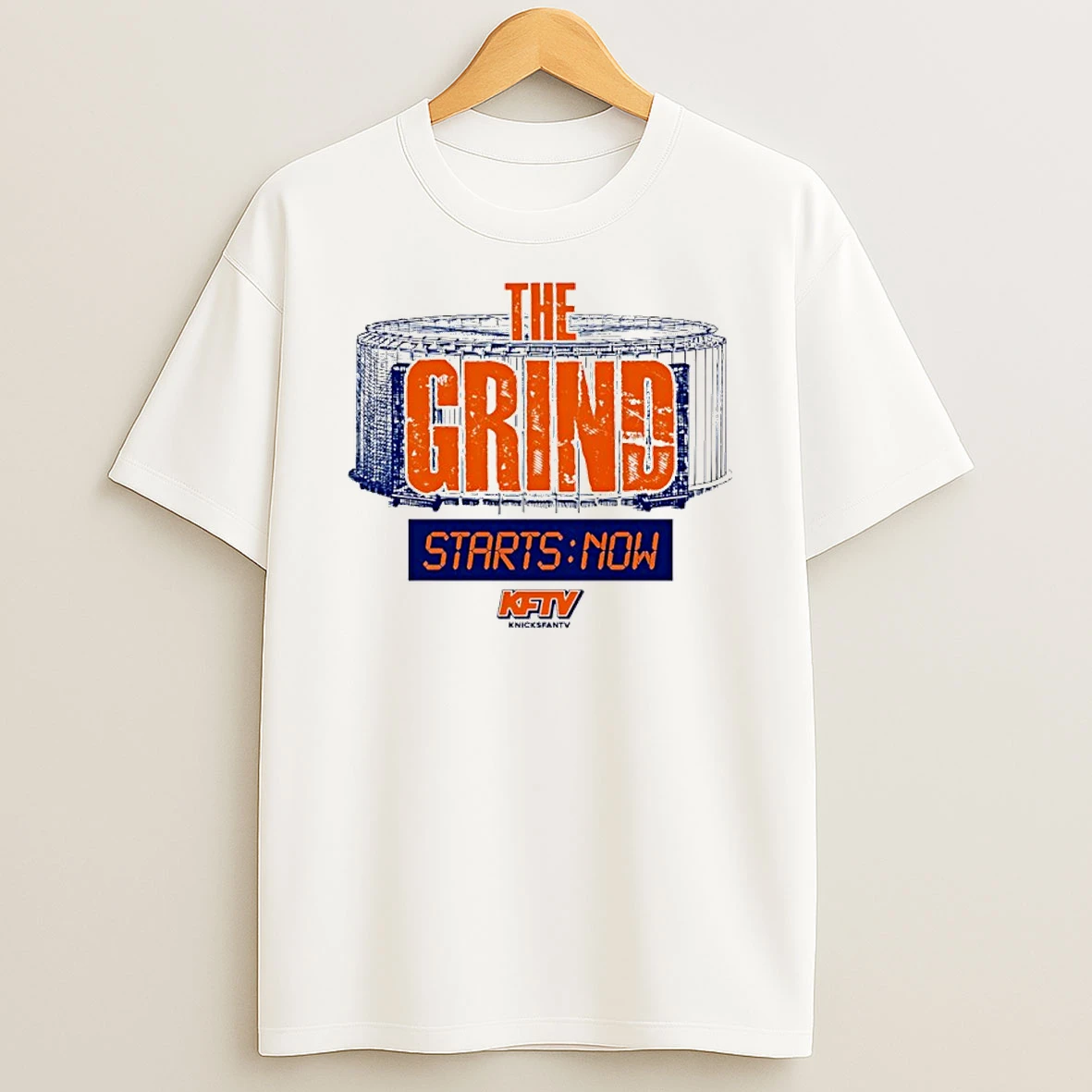 Classic The Grind Starts Now New York Knicks T Shirts