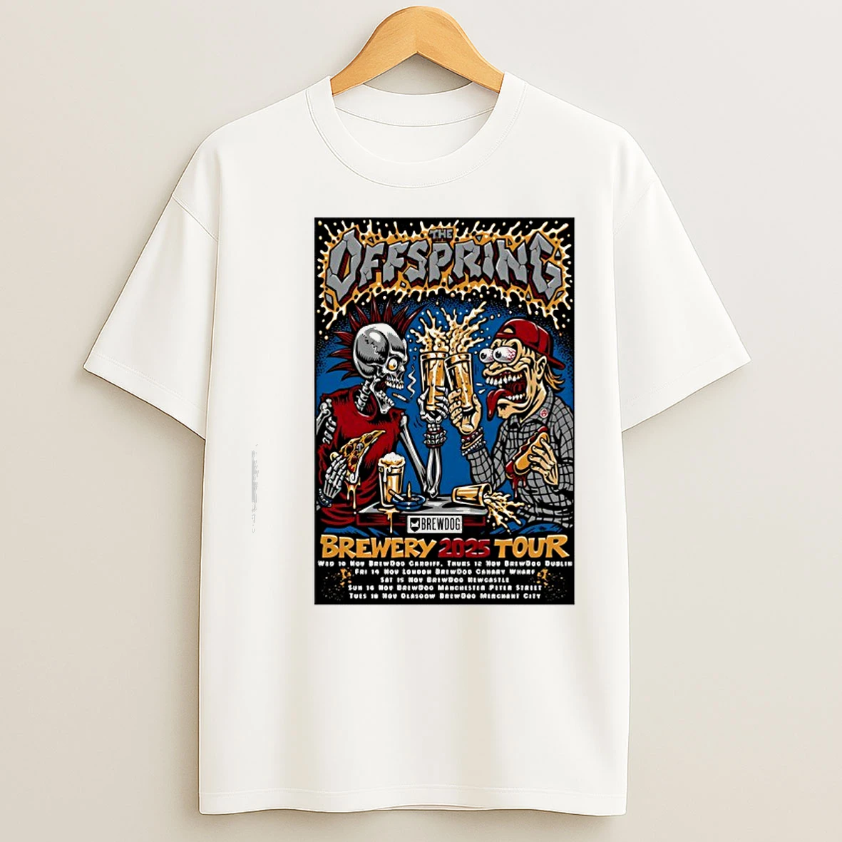 Classic The Offspring Brewery Tour 2025 T Shirts