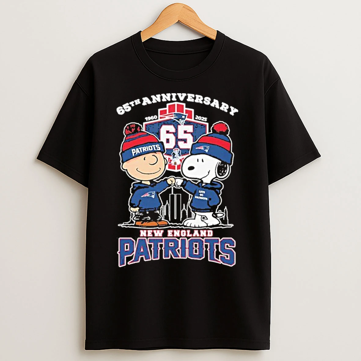 Classic The Peanuts 65th Anniversary 1960 2025 New England Patriots T Shirts