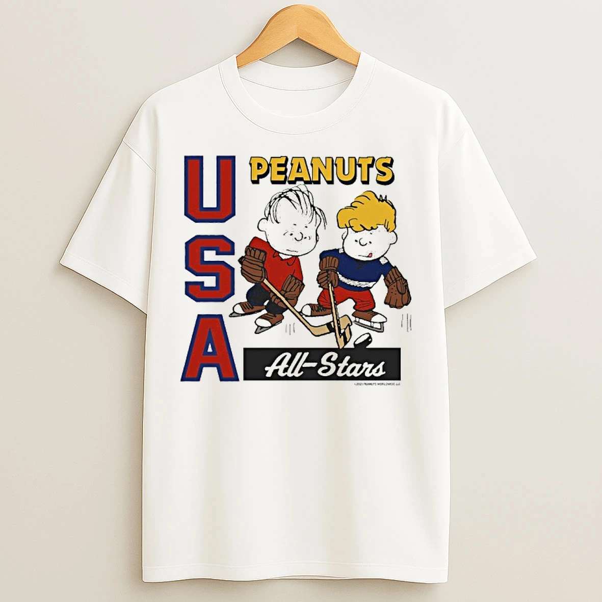 Classic The Peanuts X Usa Hockey All Stars T Shirts