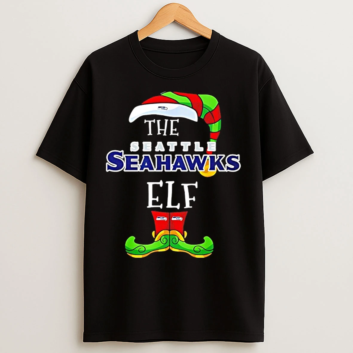 Classic The Seattle Seahawks Elf Christmas 2025 T Shirts