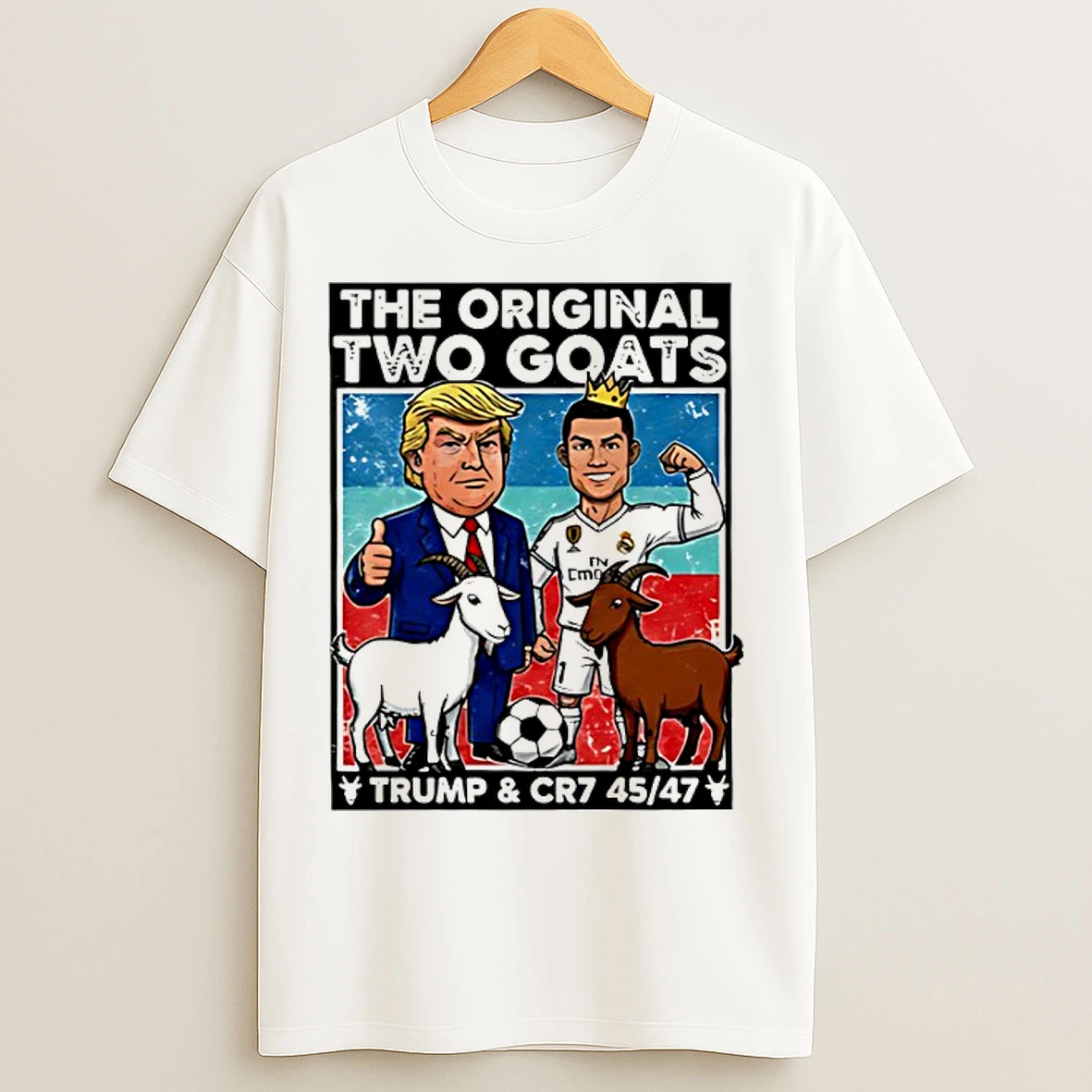 Classic The Two Goats Trump Ronaldo 45 47 T Shirts
