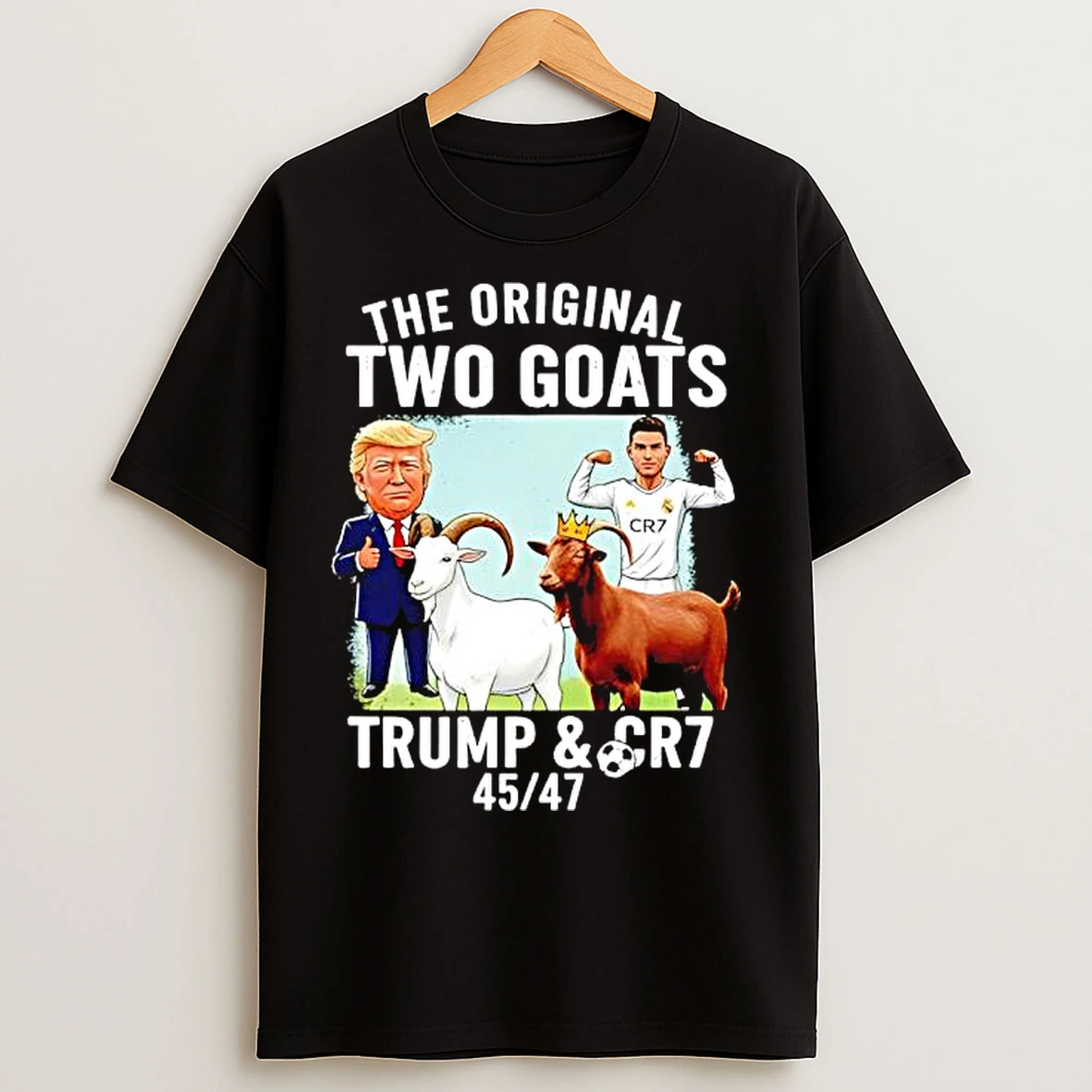 Classic The Two Goats Trump Ronaldo Cr7 45 47 T Shirts