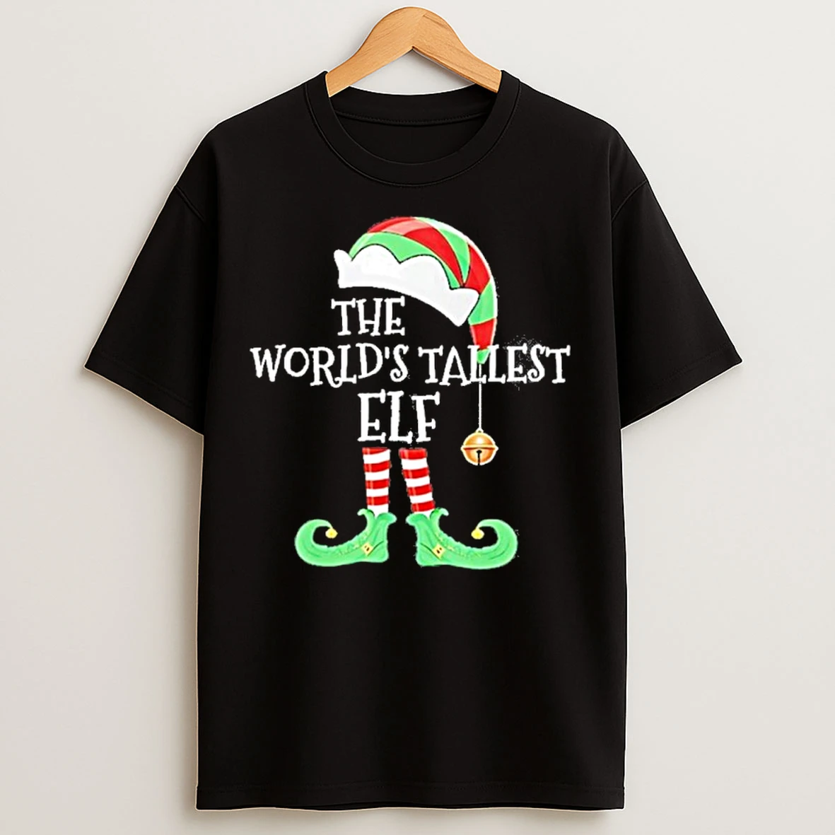 Classic The Worlds Tallest Elf Matching Family Group Christmas Elf T Shirts