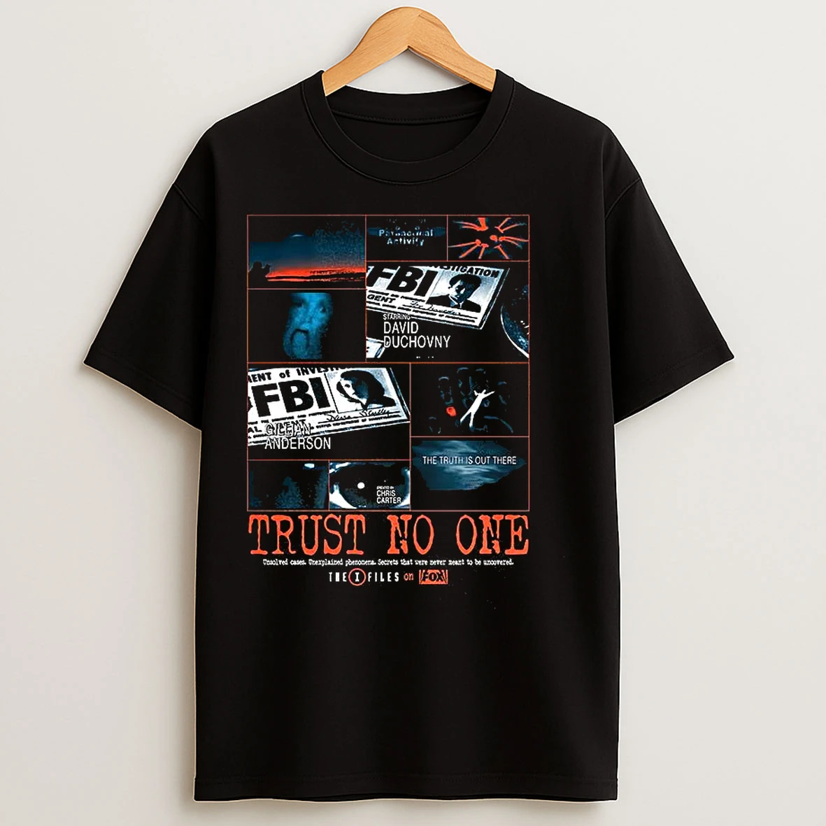 Classic The X Files Fbi Project Promo Trust No One T Shirts