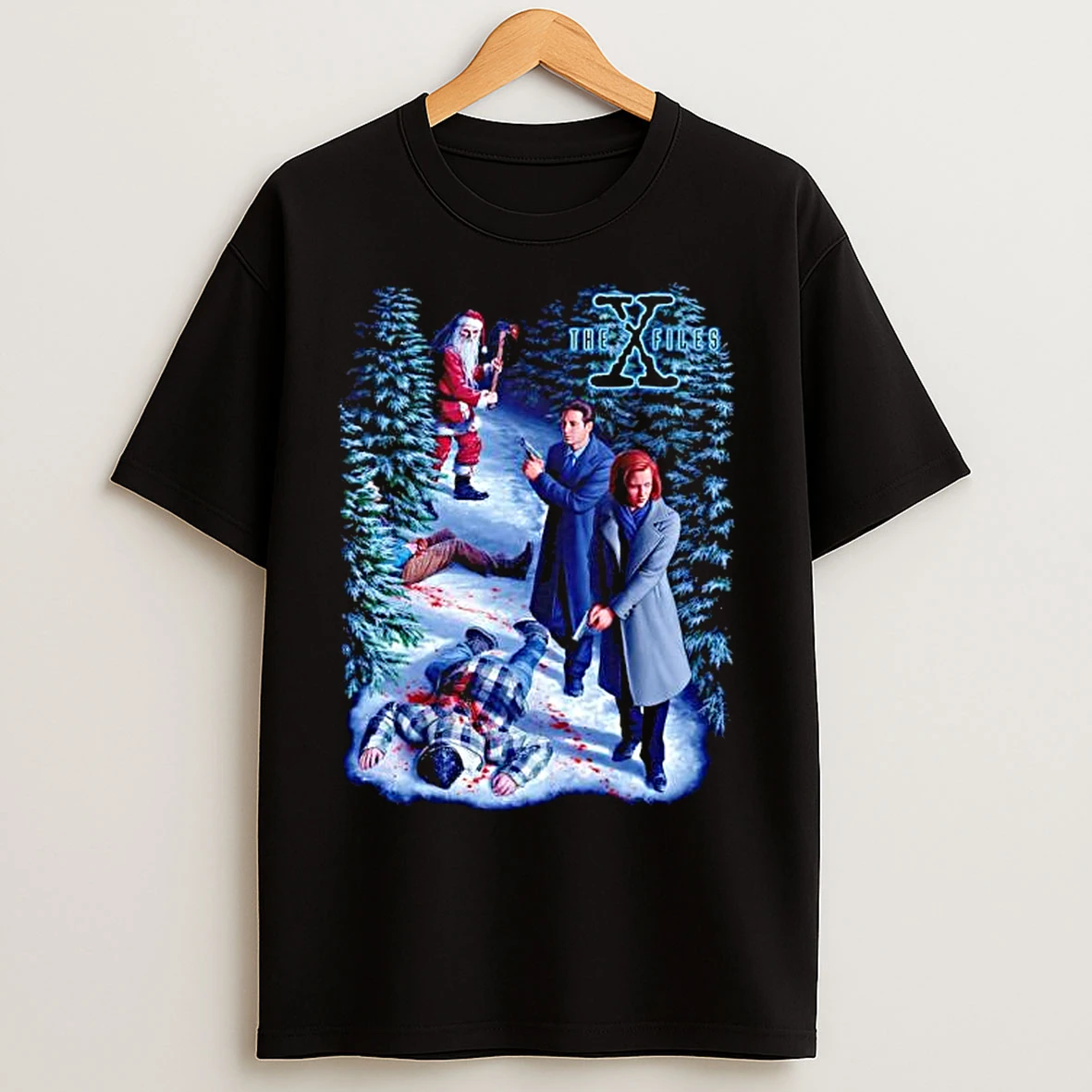 Classic The X Files Psycho Santa T Shirts
