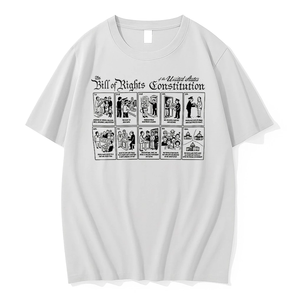 Classic The Bill Of Rights The United States Constitution Illustrated Ringer T Shirts