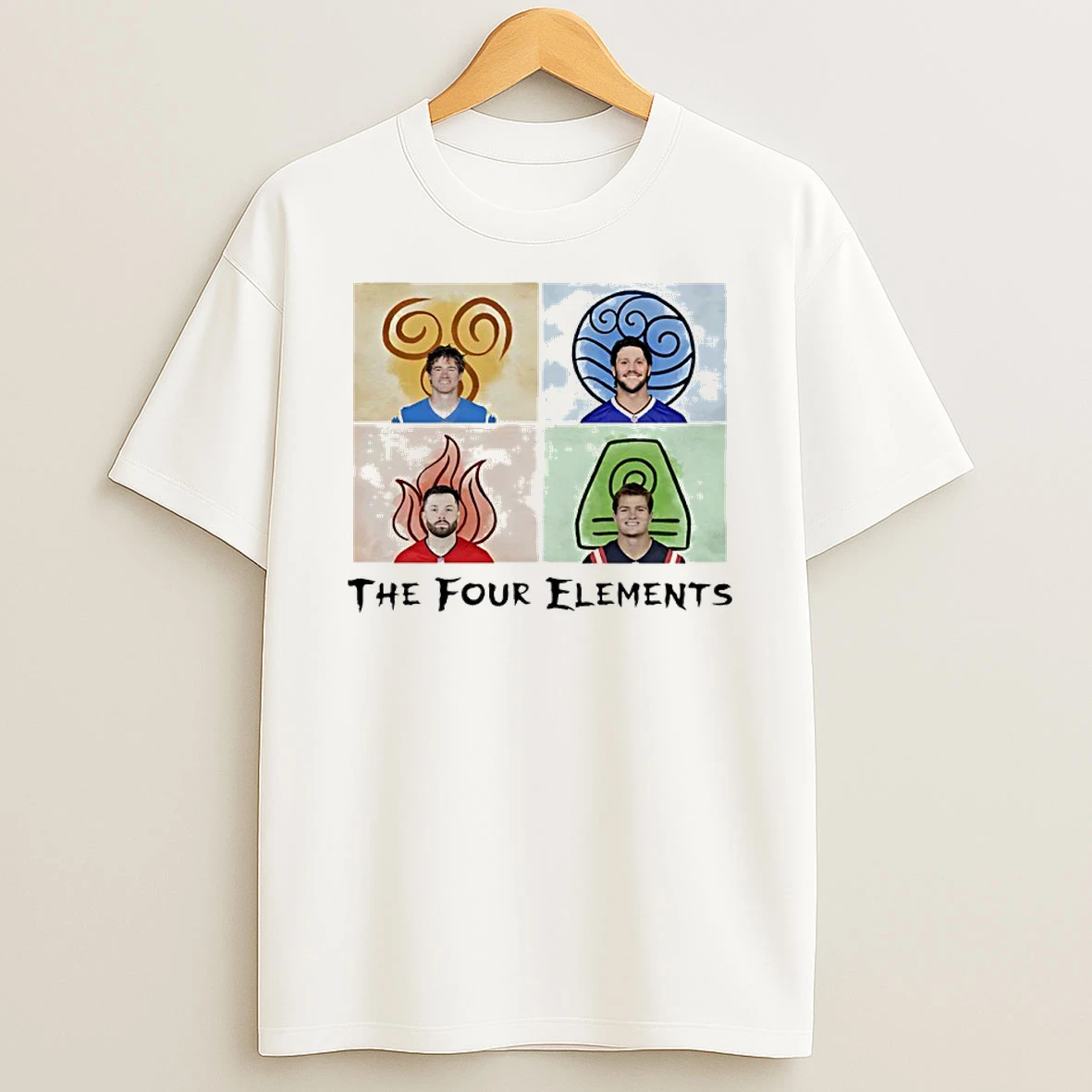 Classic The Four Quarterbacks Elements Drake Maye Josh Allen Baker Mayfield And Justin Herbert T Shirts