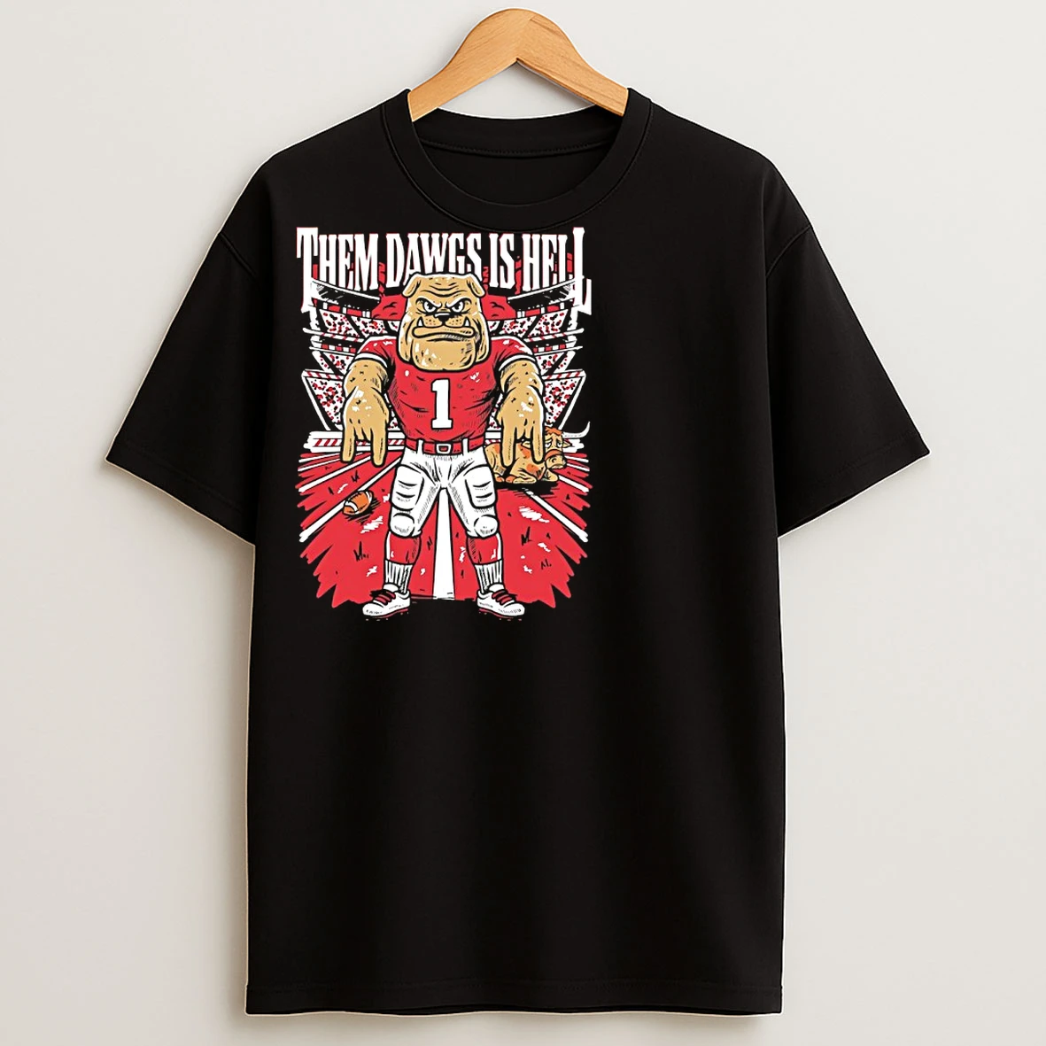 Classic Them Dawgs Is Hell Georgia Bulldogs Beat Texas Longhorns Mascot T Shirts