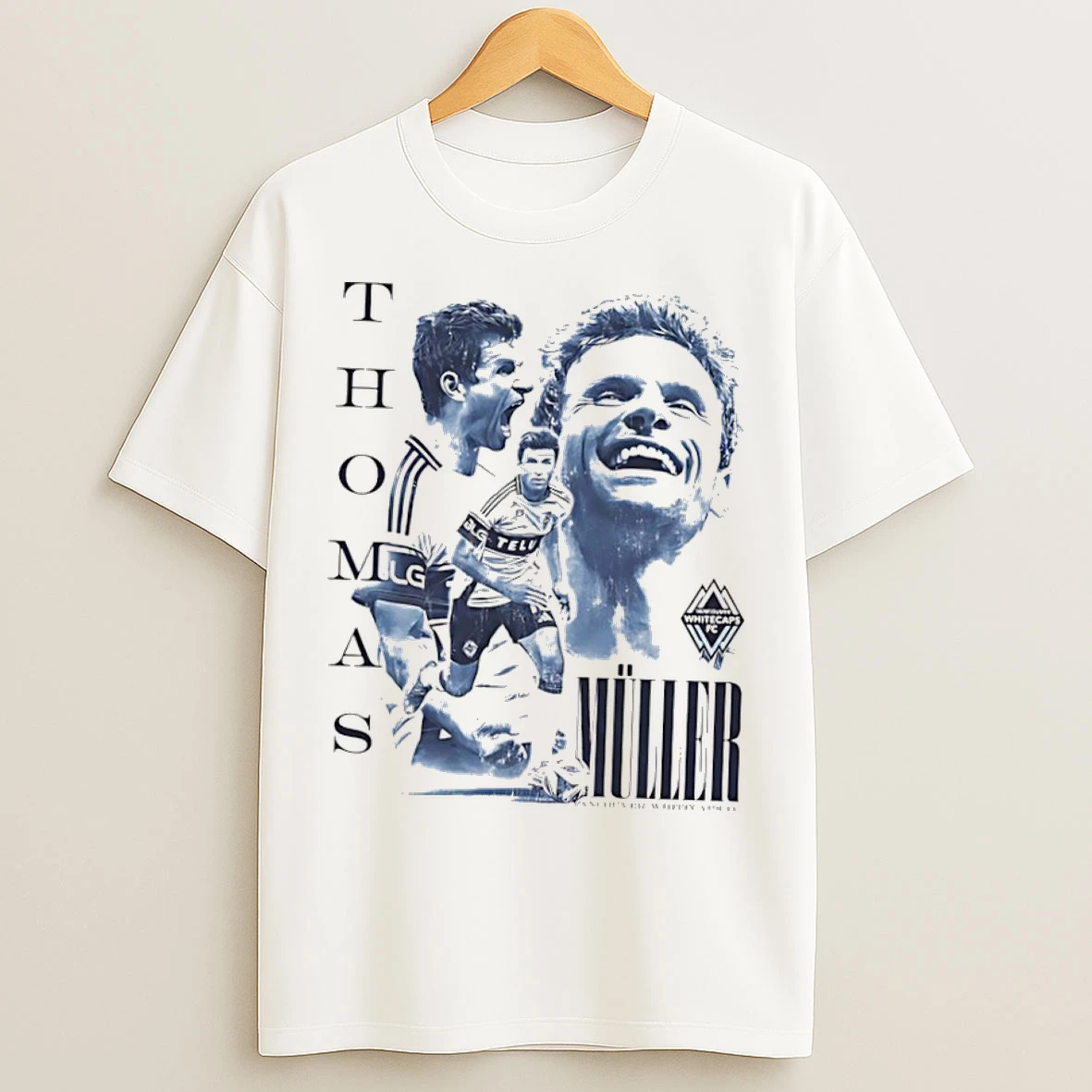 Classic Thomas Muller Vancouver Whitecaps Fc Player Collage Vintage T Shirts