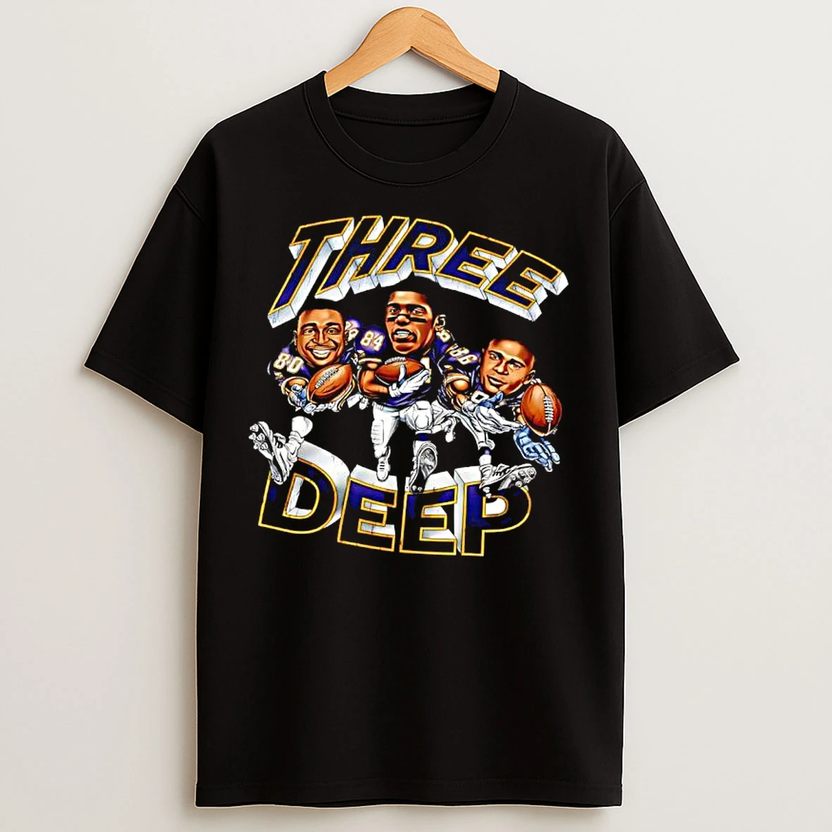 Classic Three Deep Minnesota Vikings Wide Receiver T Shirts