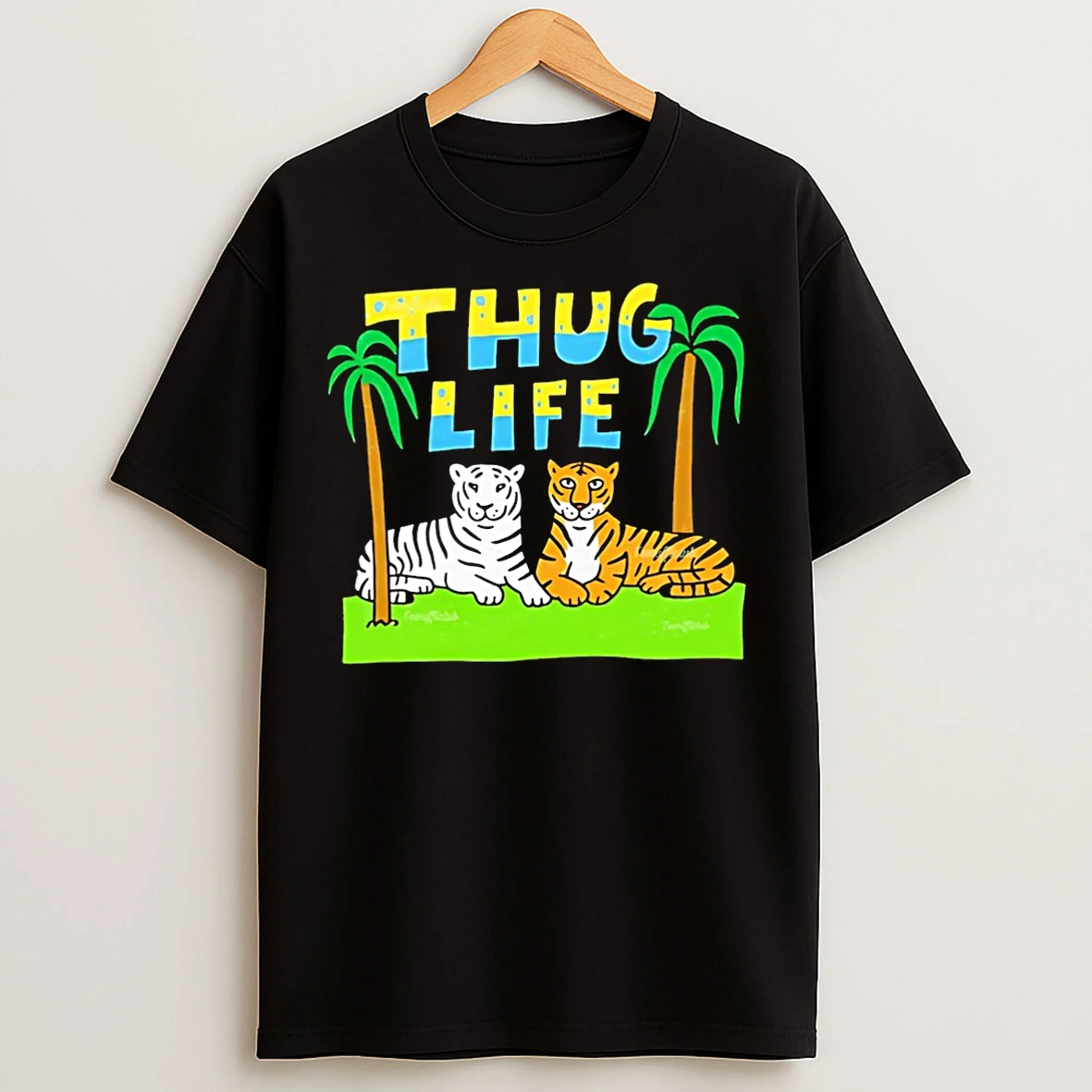 Classic Thug Life Thug Tigers Paint Christmas T Shirts