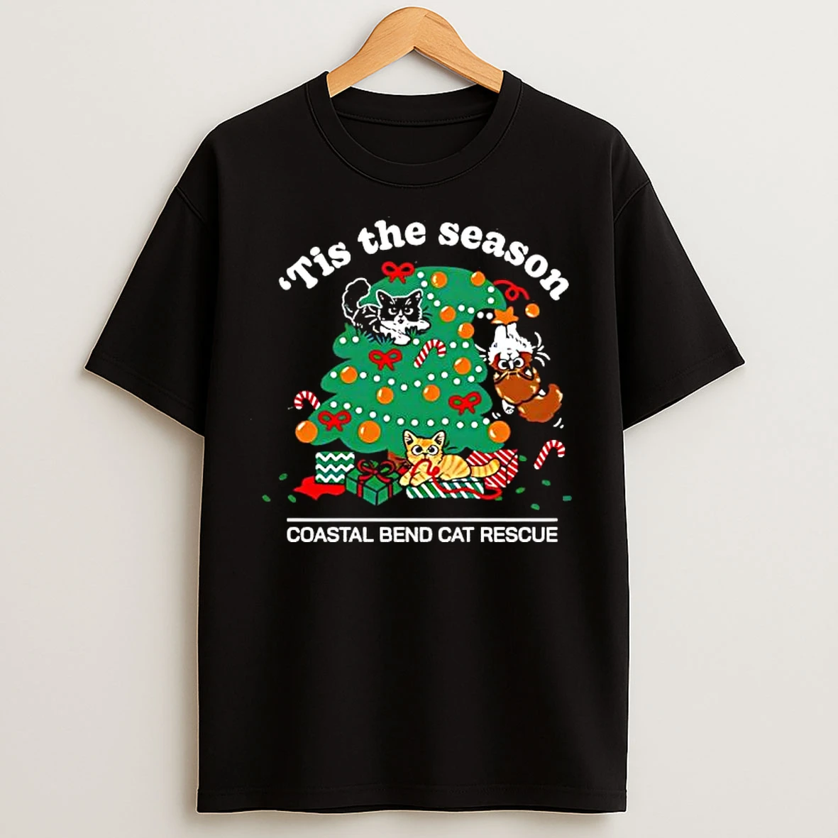Classic Tis The Season For Cats Coastal Bend Cat Rescue T Shirts