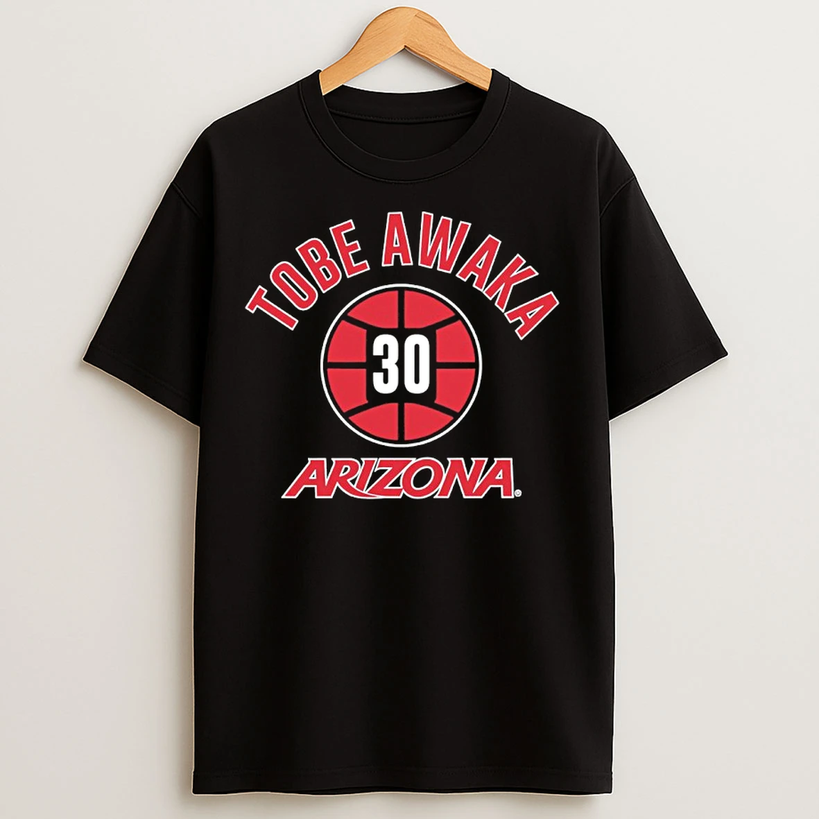 Classic Tobe Awaka 30 Arizona Wildcats Basketball Name Number Ball T Shirts